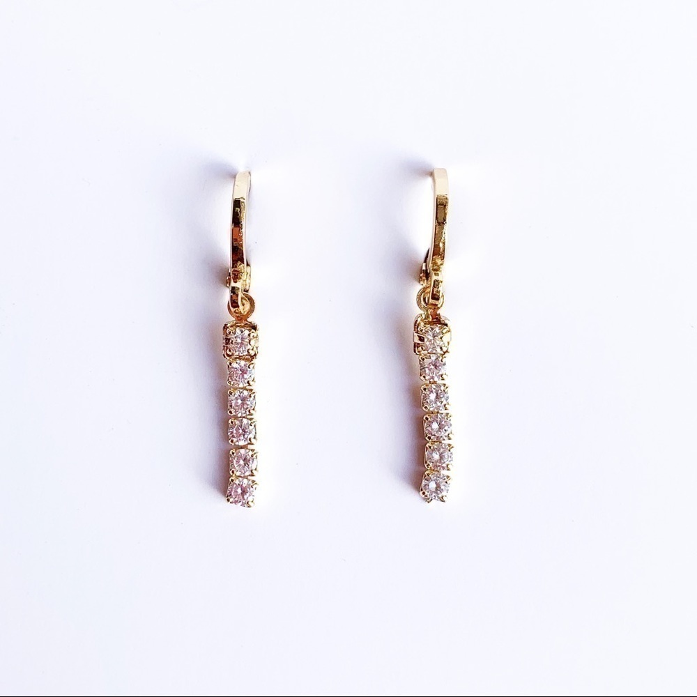 18K gold plated rhinestone huggies​​​​​​​​​​​​​​​​​​​​​​​​​​​​